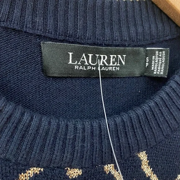 Lauren Ralph Lauren Chain Print Crewneck Sweater - Picture 4 of 7